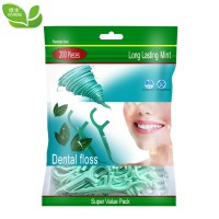 绿生家庭装塑料牙线剔牙线超细顺滑圆线牙线棒牙签